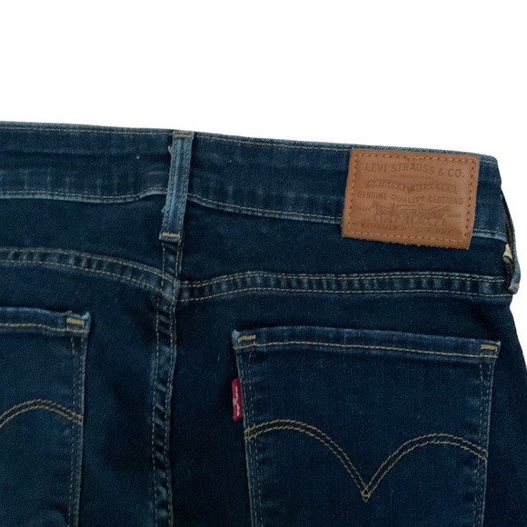 Levis 711 Skinny Dark Wash Denim Blue Jeans Woman’s Size 26 X 27 - Picture 11 of 11